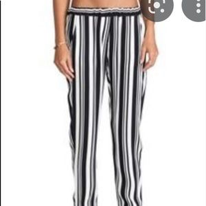 Ella Moss Black & White Striped Pants